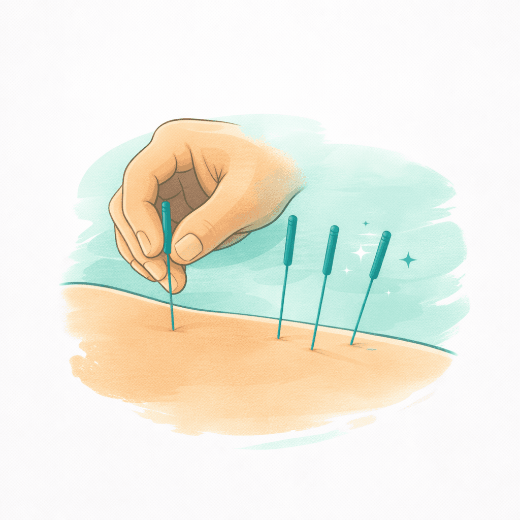 Acupuncture treatment illustration