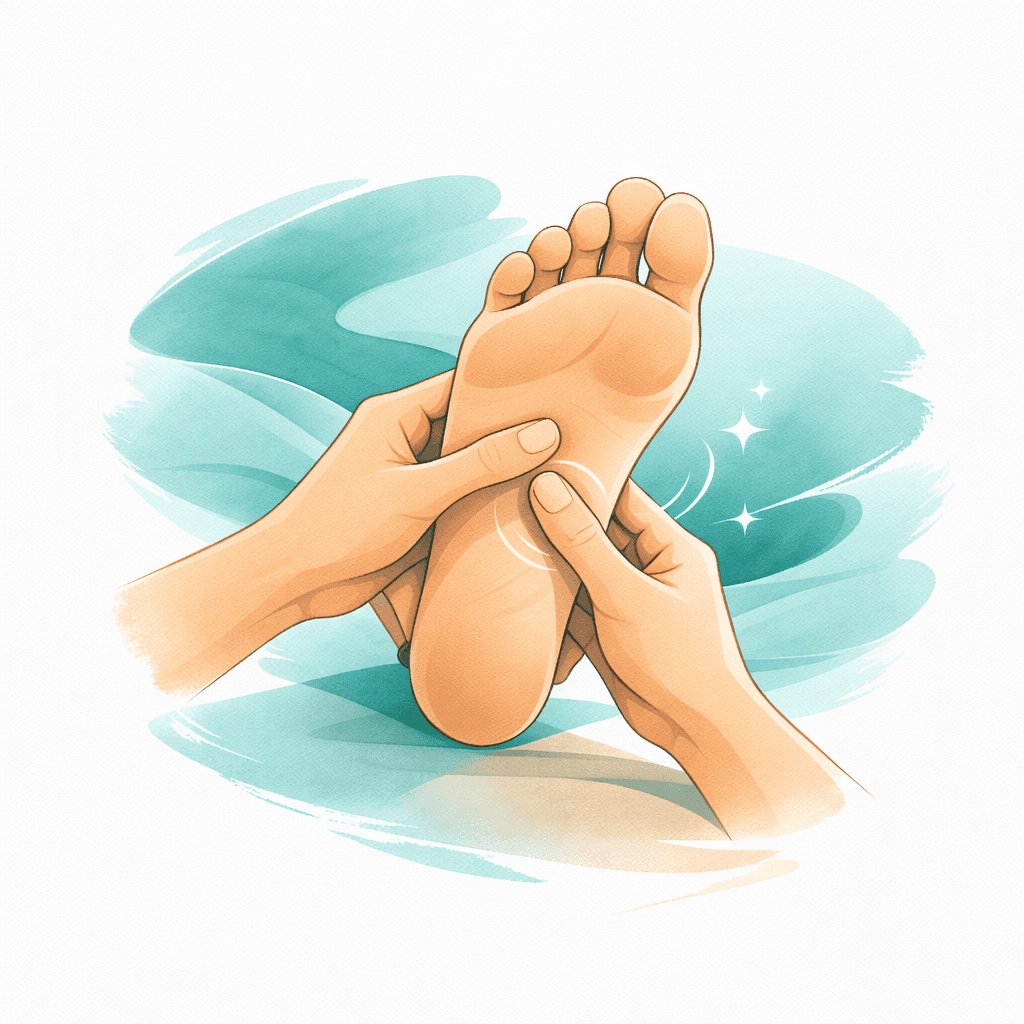 Reflexology treatment illustration