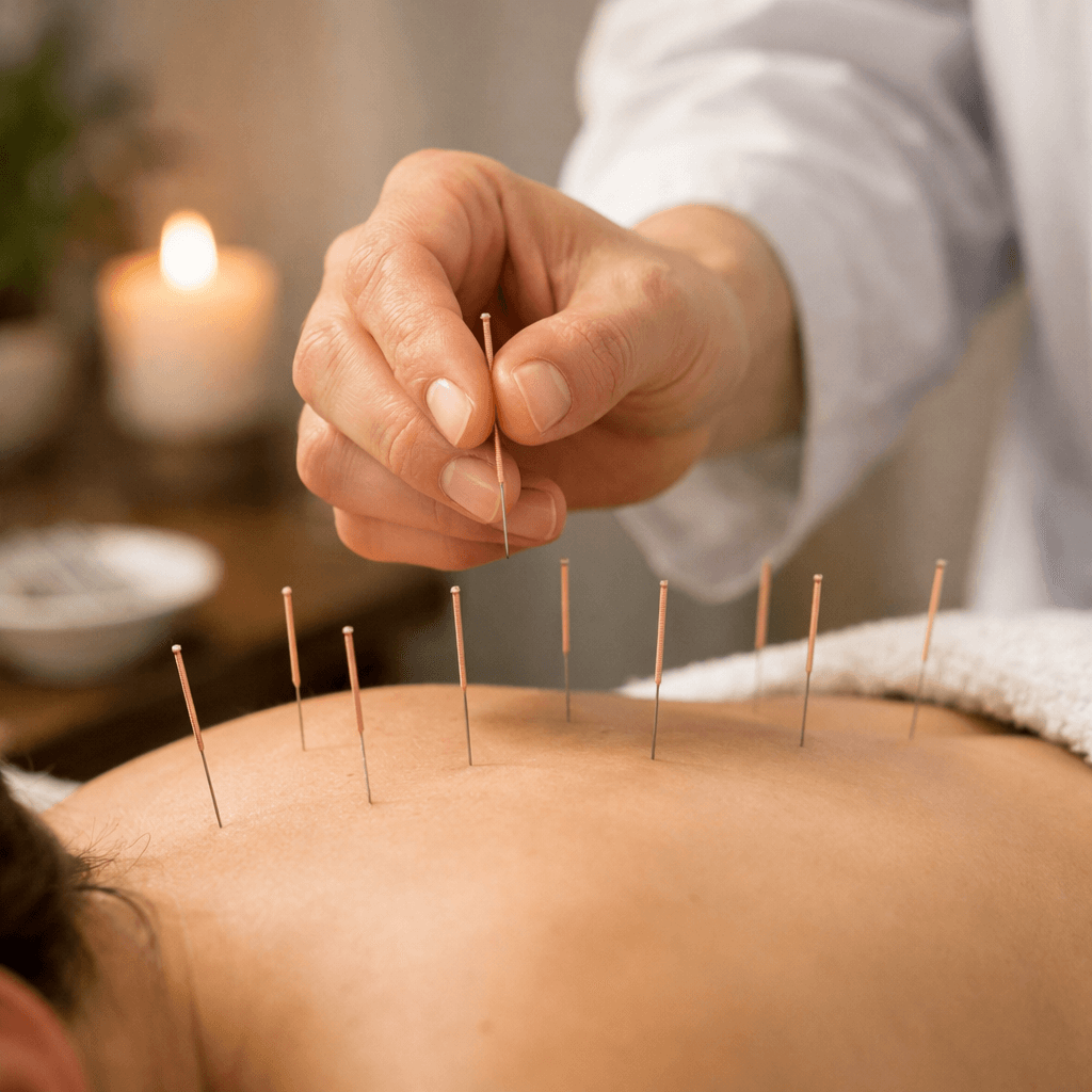 Acupuncture treatment illustration